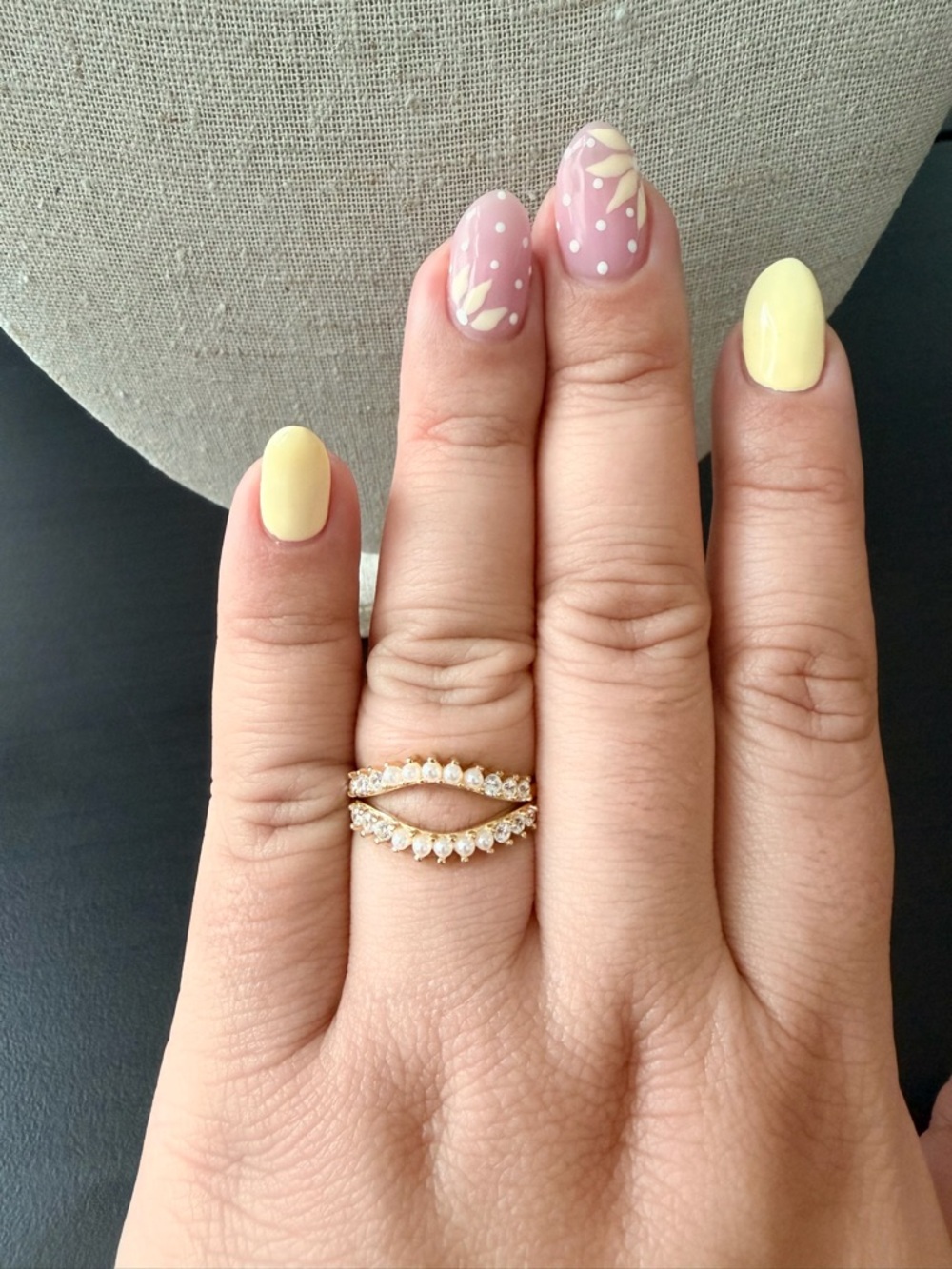 Gold Guilded Sterling Stackable Band Set - Picture 4 of 4